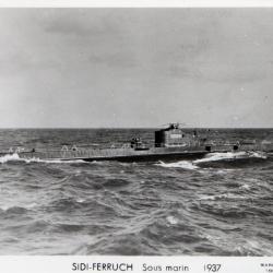 Carte Postale Sous-marin Sidi-Ferruch 1937 -N&deg;7909