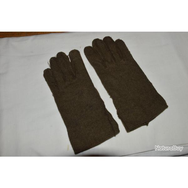 GANTS AMERICAINS US ARMY-LAINE & CUIR-LIBERATION-DEBARQUEMENT-PROVENCE-LORRAINE-VOSGES