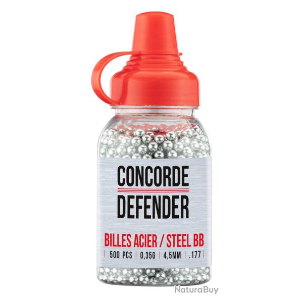 500 BILLES ACIER CONCORDE DEFENDER CAL. 4,5 MM