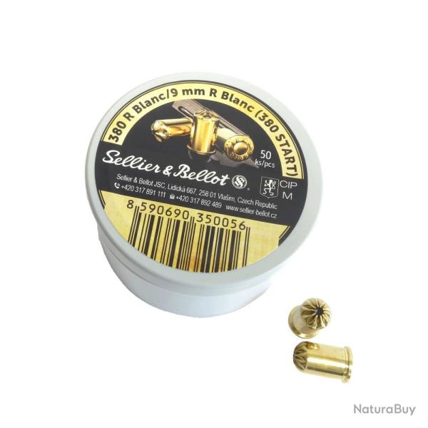 BOITE DE 50 CARTOUCHES POUR REVOLVER A BLANC SELLIER BELLOT CAL.9MM RK