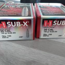 Hornady sub X cal 30 190gr