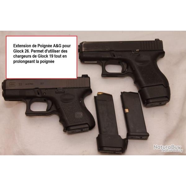 Extension /prolongateur pour Glock 26 / 33