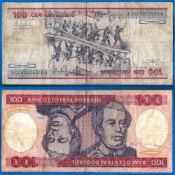Bresil 100 Cruzeiros 1981 Sign 20 Billet