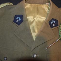 VAREUSE & PANTALON D'UN MAJOR DU 3&deg; REGIMENT DE HUSSARDS-CAVALERIE GUERRES D'INDOCHINE & ALGERIE