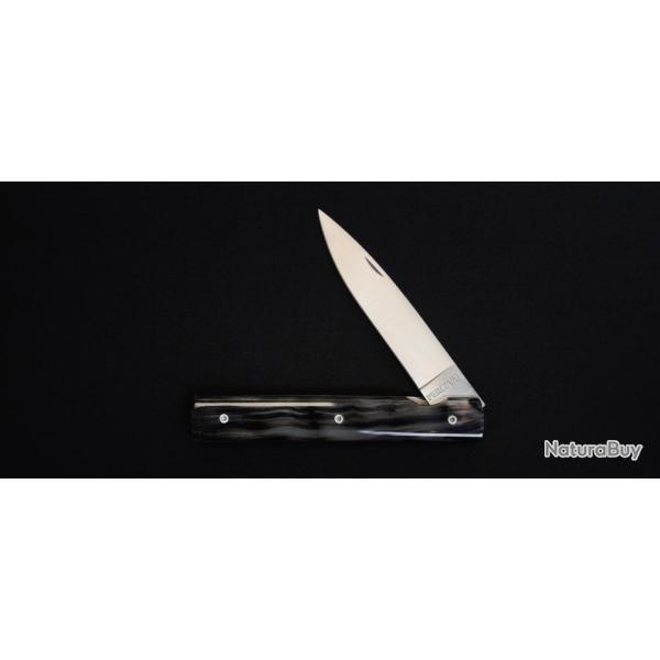 Couteau pliant Le Fran�ais manche corne de b�lier lame acier inoxydable