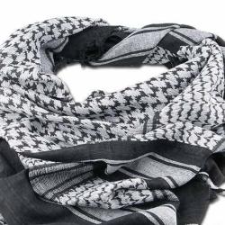 Echarpe Shemagh 110*110 cm Noir / Blanc