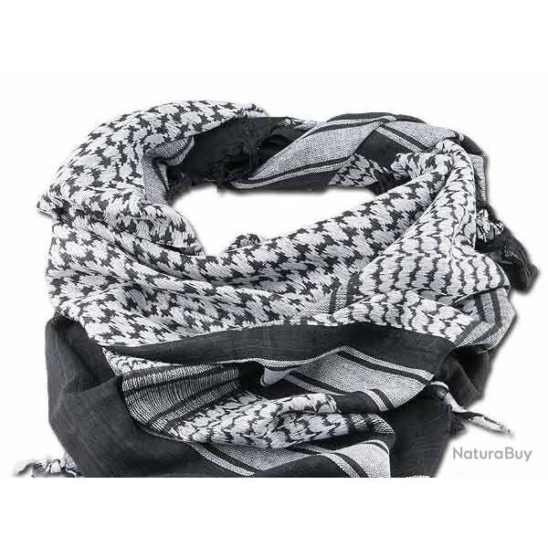 Echarpe Shemagh 110*110 cm Noir / Blanc