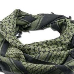 Echarpe Shemagh 110*110 cm Noir / Kaki