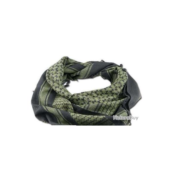 Echarpe Shemagh 110*110 cm Noir / Kaki