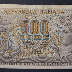 Italie, billet de 500 lires 1966 A banconeta   ttb