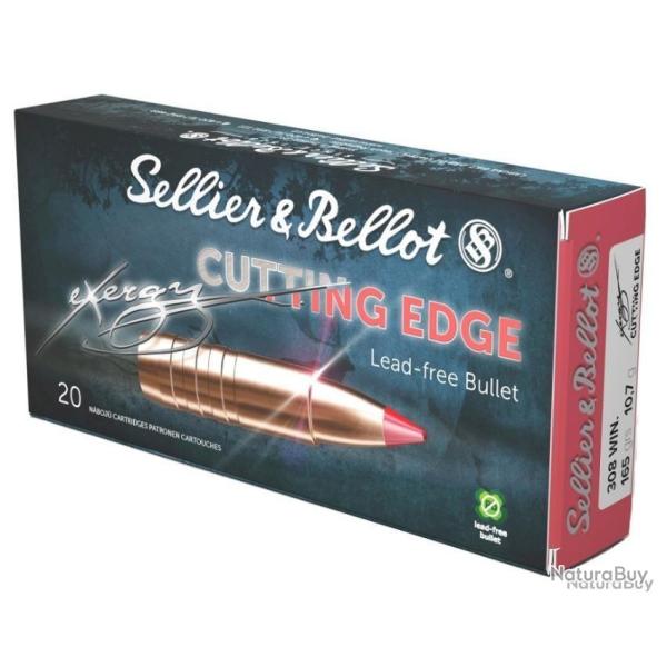 Cartouches Sellier & Bellot calibre 308WIN Exergy Edge 165gr 10.7g x20