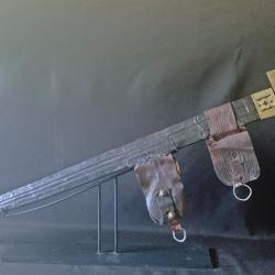 ANCIENNE EPEE TAKOUBA TOUAREG DES ANNEES 1900, LAME EUROPEENNE, AFRIQUE SAHARIEN