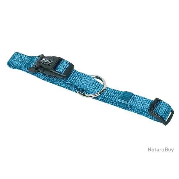 COLLIER CLASSIC NYLON NOBBY S-M BLEU CIEL