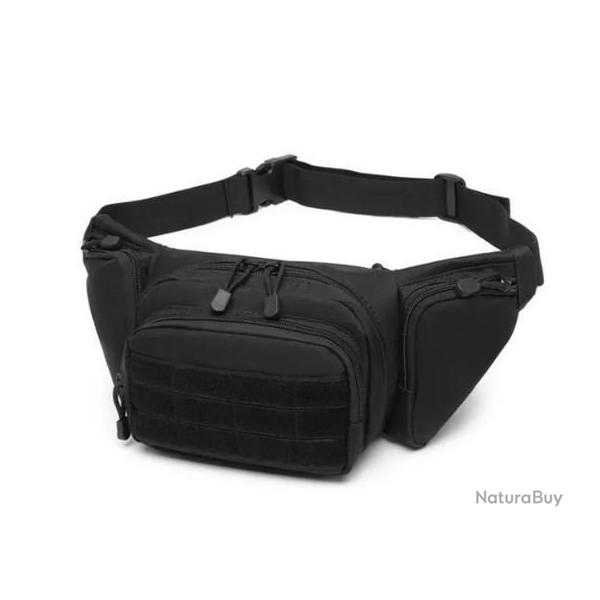 Sacoche banane tactique - Noire - v1 - Livraison gratuite (1)