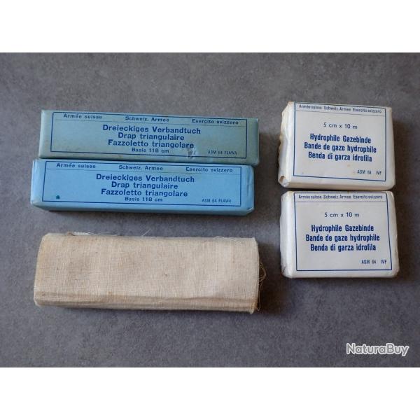 Lot de pansements pour compl�ter trousse de secours arm�e suisse