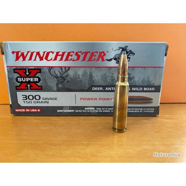 180 munitions calibre 300 savage winchester power point 150 grains