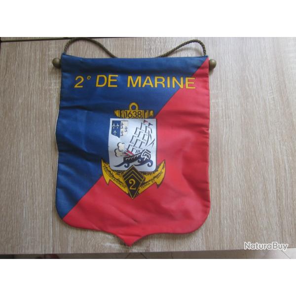 GRAND FANION MILITAIRE 2 RIMA TROUPES DE MARINE+ insigne
