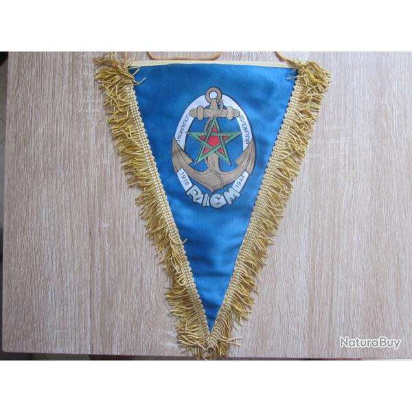 GRAND FANION MILITAIRE RICM REGT INFANTERIE DE CHARS DE MARINE / TROUPES DE MARINE