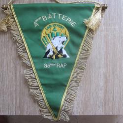 GRAND FANION MILITAIRE 4E BATTERIE DU 35 RAP ARTILLERIE PARACHUTISTE TARBES