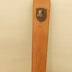 Bretelle Luxe cuir logo Sanglier pour carabine.