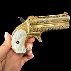 EXTRAORDINAIRE REMINGTON DERRINGER OVER AND UNDER cal. 41RF