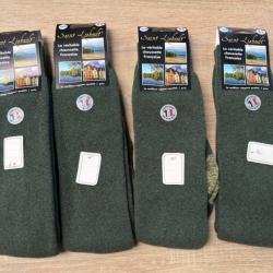 lot de 4 magnifique chaussettes verte a vendre aux ench&egrave;res d&eacute;stockage chasse ench&egrave;re 400