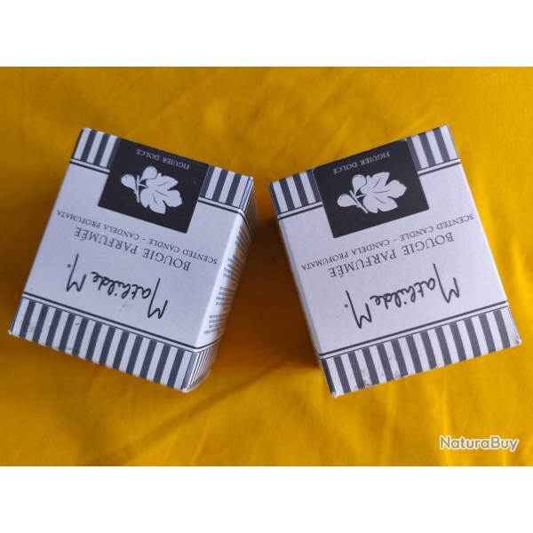 Lot de 2 bougies Mathilde M - Figuier Dolce 100% Neuves