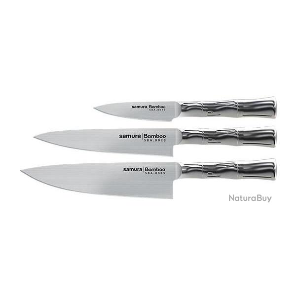 Coffret 3 couteaux Samura Bamboo