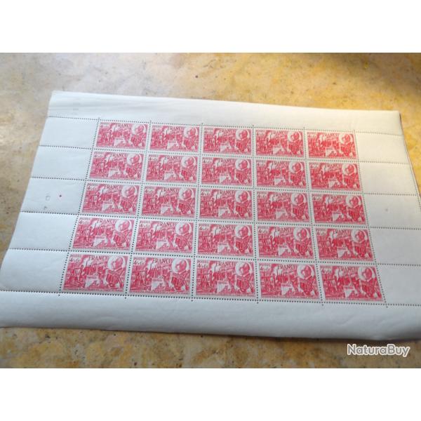 1 planche timbres 4+6 mod�le plus rare Philippe P�tain Mar�chal FRANCE chef Etat Fran�ais Vichy ww2