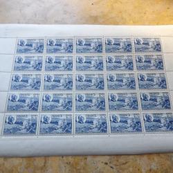 1 planche timbres 2+3 mod&egrave;le plus rare Philippe P&eacute;tain Mar&eacute;chal FRANCE chef Etat Fran&ccedil;ais Vichy ww2