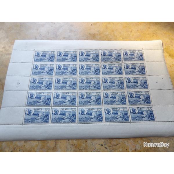 1 planche timbres 2+3 mod�le plus rare Philippe P�tain Mar�chal FRANCE chef Etat Fran�ais Vichy ww2