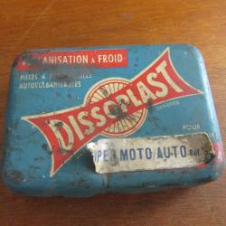 Boite en t&ocirc;le Dissoplast vulcanisation &agrave; froid 1950-1960