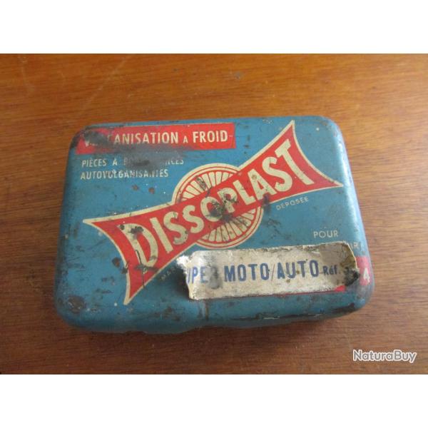 Boite en t�le Dissoplast vulcanisation � froid 1950-1960