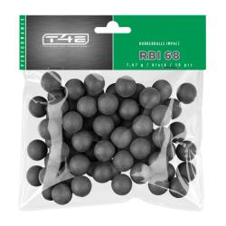 BILLES RBI CAOUTCHOUC NOYAU ACIER CAL .68 X50 - T4E