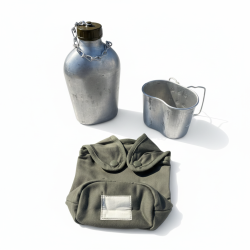 Gourde militaire fran&ccedil;aise 1,3L - Aluminium avec quart inclus