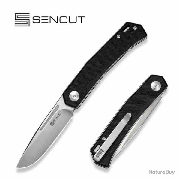 Couteau Sencut Braxx Lame Clip Point Acier D2 Satin Manche G10 Noir Syst�me Slip Joint S250891