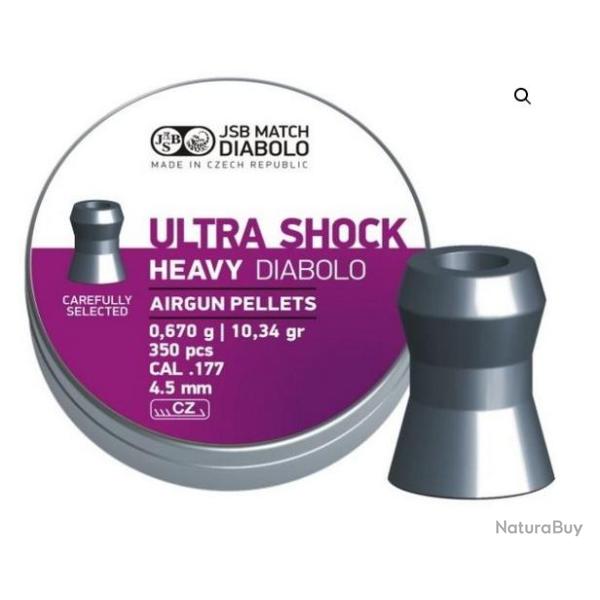 BOITE DE 350 PLOMBS JSB ULTRA SHOCK CAL.4.5 546268-350