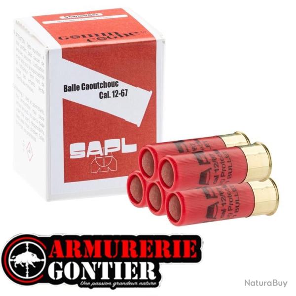 Lot de 5 cartouches Mini Balle Gomm-Cogne SAPL 12/67