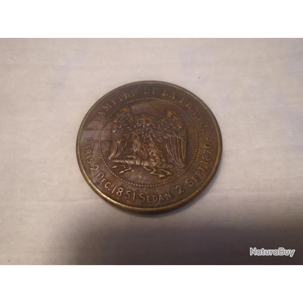 monnaie satirique sedan 1851 1870 t�te de cochon