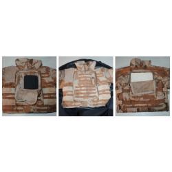 GILET PARE BALLES DESERT TOUT EN KEVLAR T3 + PLAQUES NIJ4 et NIJ3 DANS SOLIDE SAC DE L'ARMEE