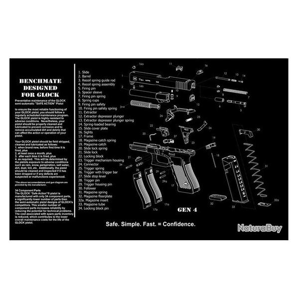 Tapis de nettoyage Glock Gen 4