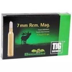 Cartouches BRENNEKE TIG calibre 7RM 11.5g 177grs x20