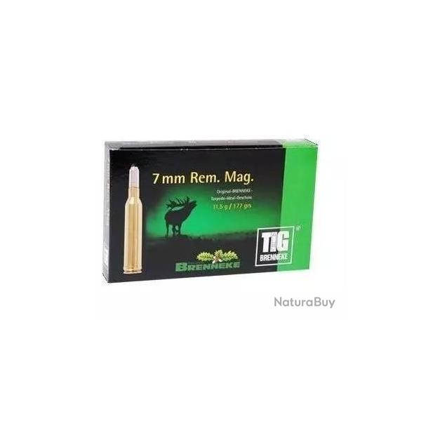 Cartouches BRENNEKE TIG calibre 7RM 11.5g 177grs x20