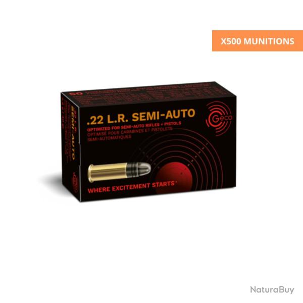 BOITE DE .22LR RIFLE SEMI AUTO X500 - GECO