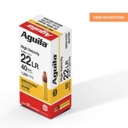 BOITE DE .22LR HIGH VELOCITY SP 40 GR X500 - AGUILA