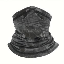 Cache-Cou Camouflage Python Noir Unisexe Respirant Polyester