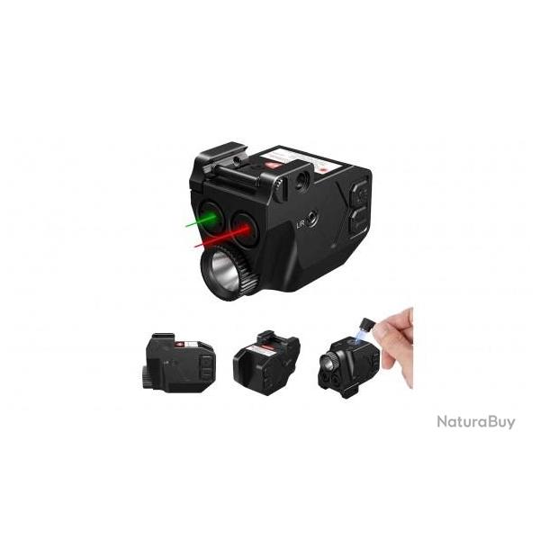 Lampe et Dual Laser Vert et Rouge Tactique et D�fense