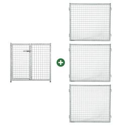 Kit parc &agrave; chiot carr&eacute; 1,5 x 1,5 m