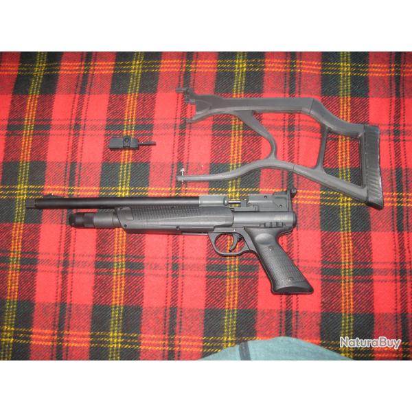 Pistolet RPX5 UMAREX CO2 5.5mm avec crosse amovible et deux chargeurs