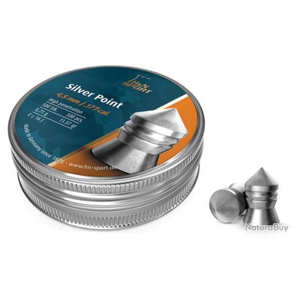 DESTOCKAGE - Plombs Silver Point H&N SPORT 4,5 mm